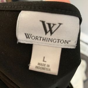 Worthington Tops - Worthington, Black short sleeve blouse, sz L Worthington Tops - Worthington, Black short sleeve blouse, sz L